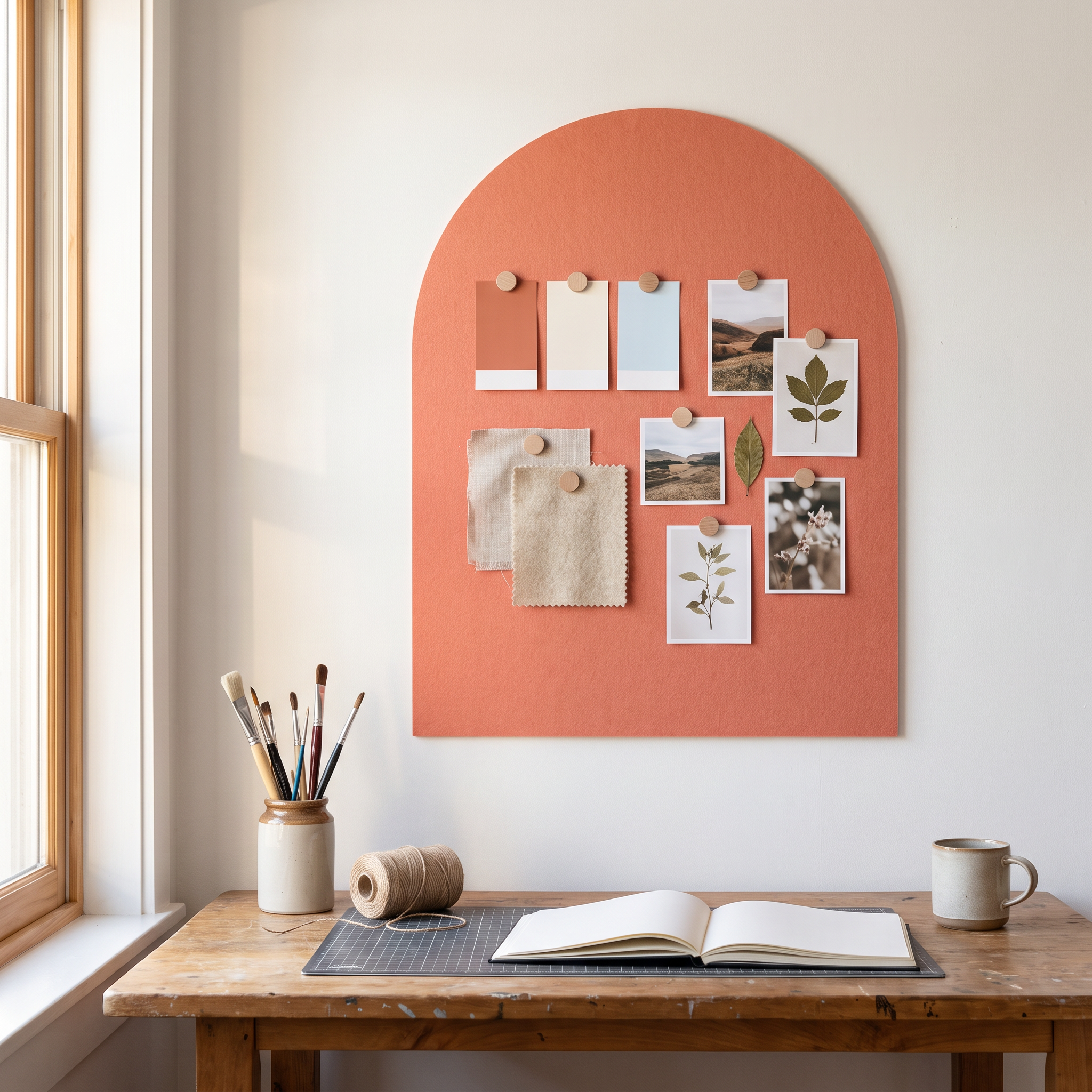 Arco coral usado como panel de inspiración
